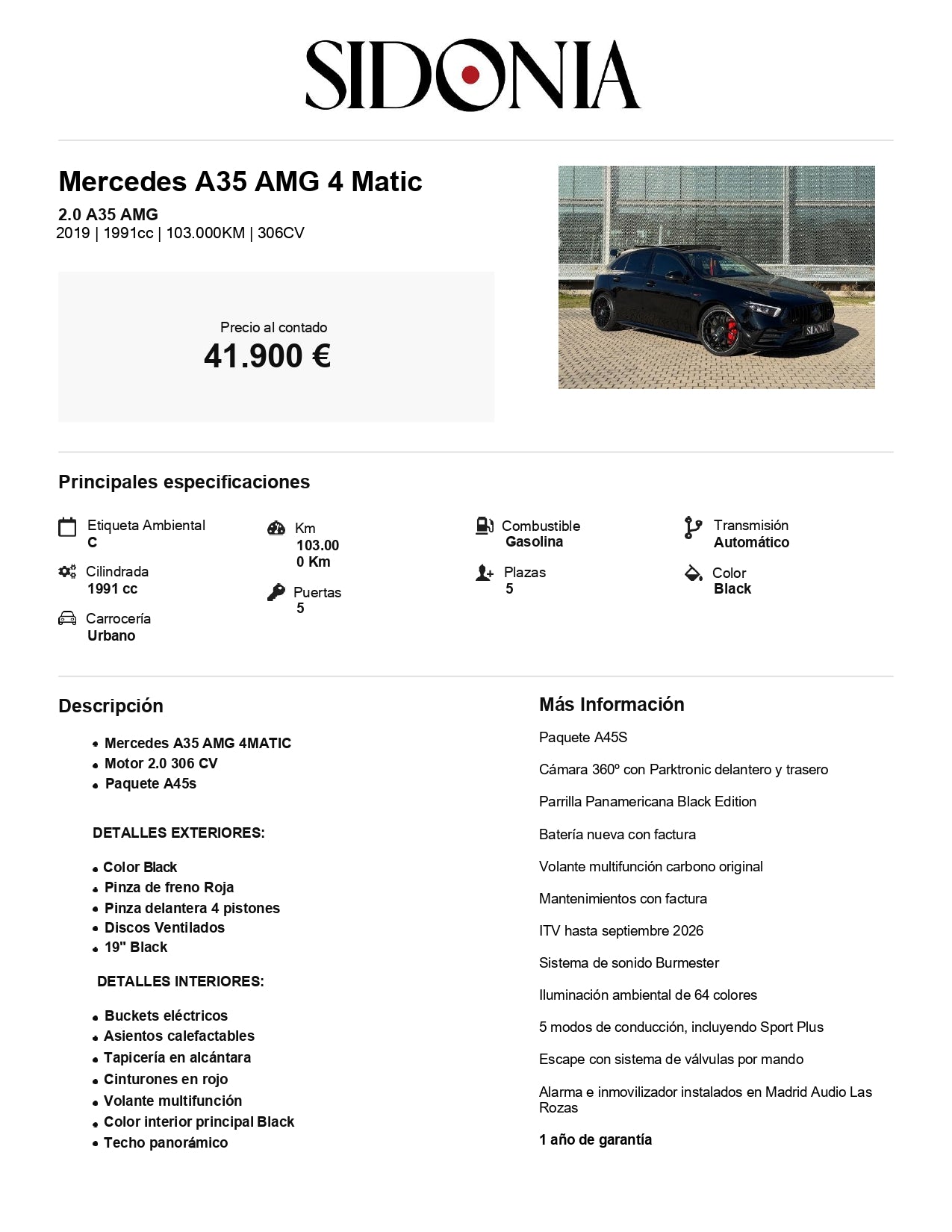 MERCEDES A35 AMG 2019